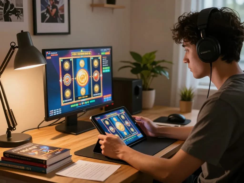 spinadvisor showcases engaging online gaming experience with vibrant slot game display on tablet