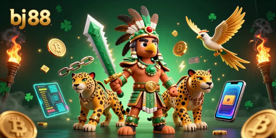 Engage with bj 88 in an exhilarating live casino setting, featuring rich 3D warriors and crypto elements.
