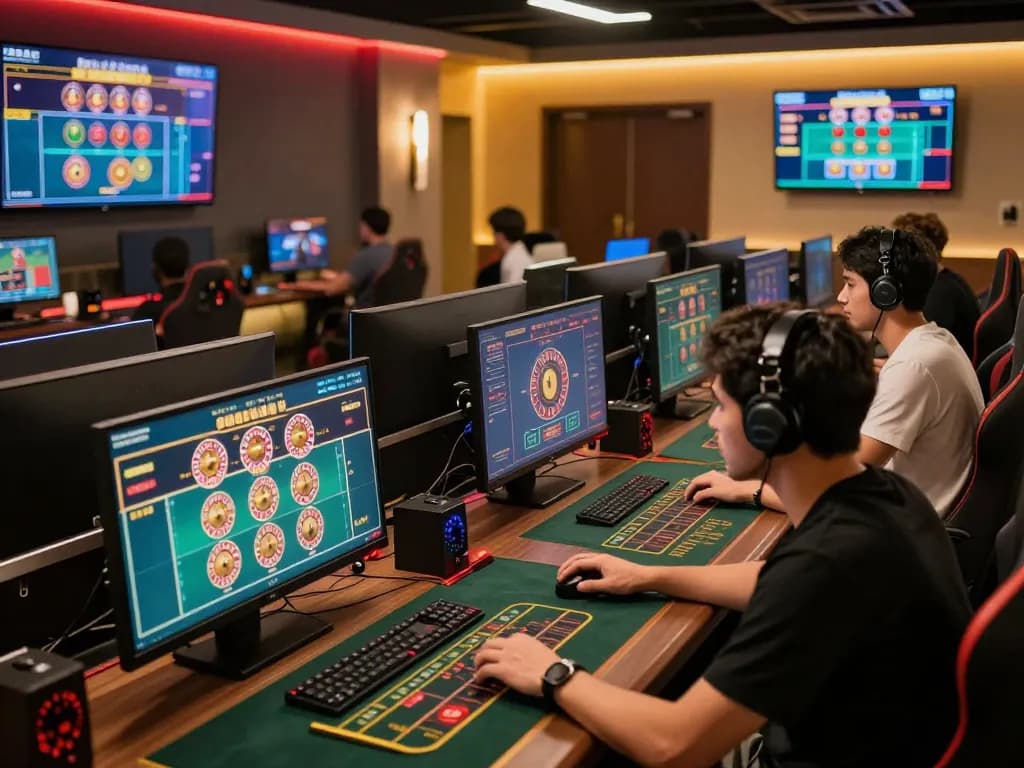 Players enjoying online FAFA828 casino games with thrilling gameplay and strategic engagement.