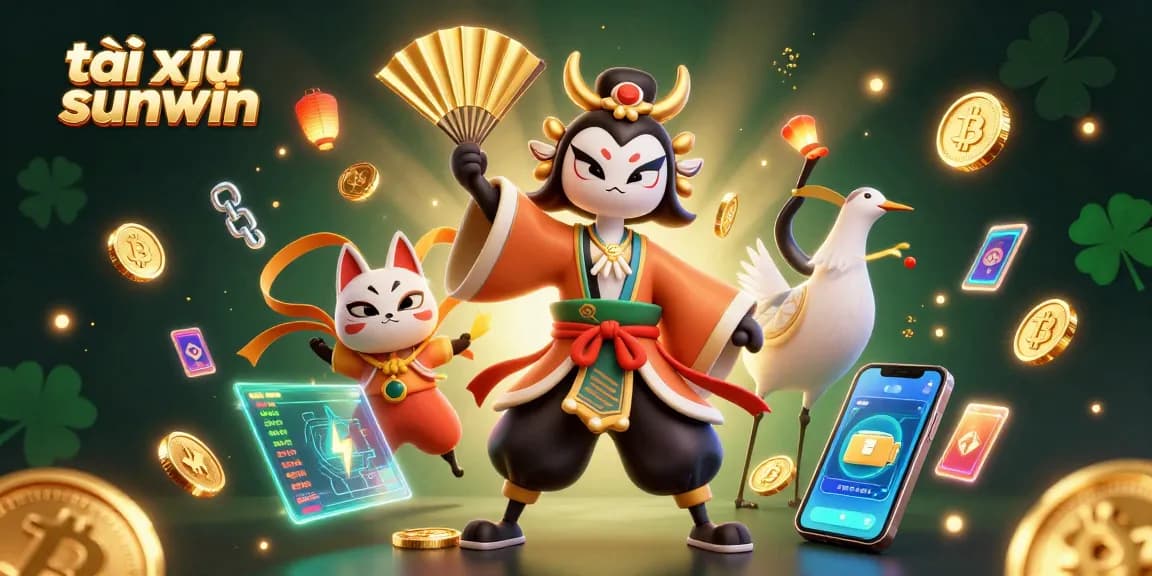 Experience thrilling tài xỉu sunwin gameplay in a vibrant 3D casino scene with kabuki warriors.