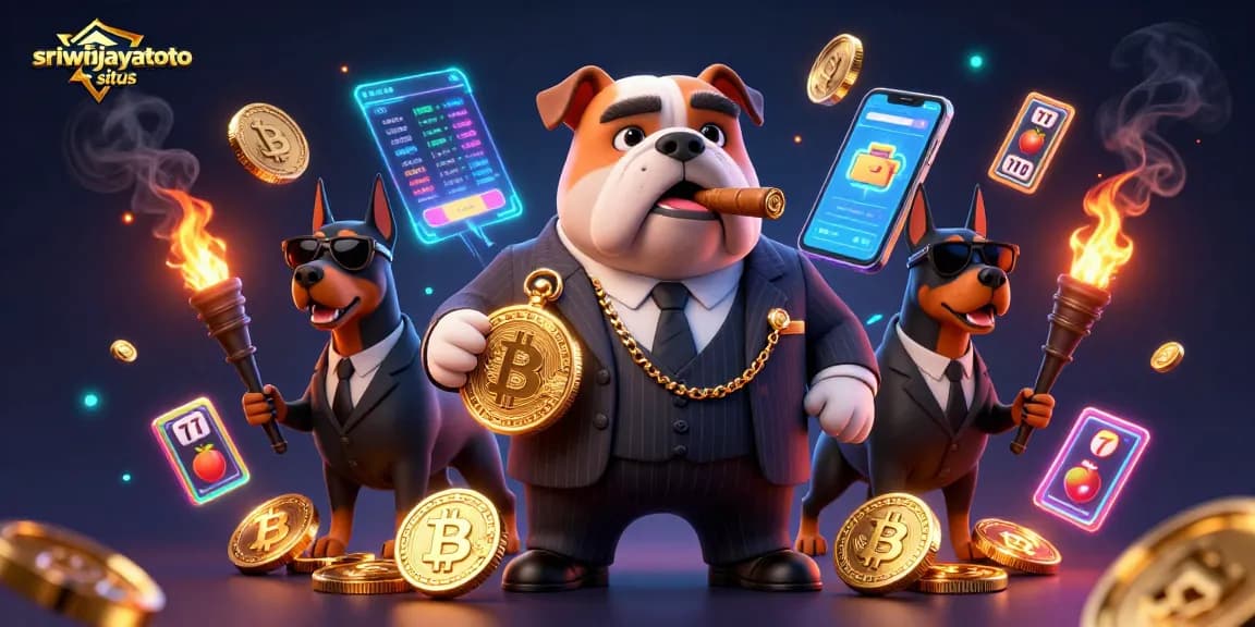 Engage with the exciting betting world of sriwijayatoto situs through this lively casino illustration.