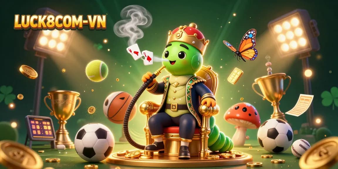 Engage with LUCK8COM-VN in this vibrant 3D illustration showcasing a unique casino experience.