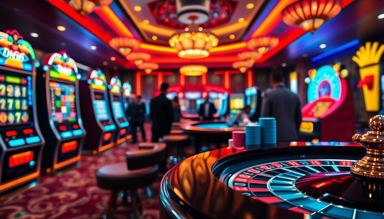 Experience high-stakes gaming at U888 ph with vibrant slot machines and poker tables.