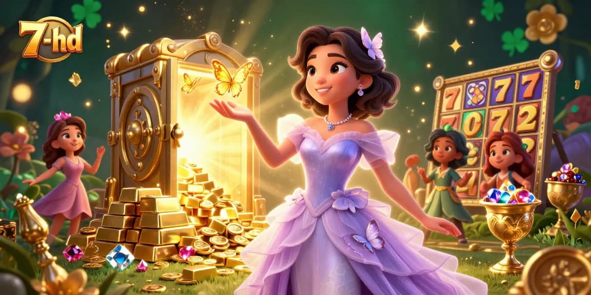 Experience the excitement of 7-hd with vibrant slot reels and a stunning casino atmosphere.