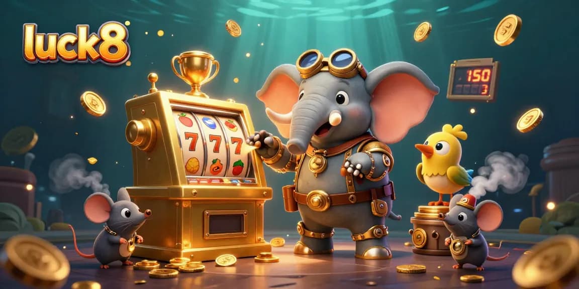 Spin the luck8 slot machine with engaging 3D characters and exciting jackpot visuals.