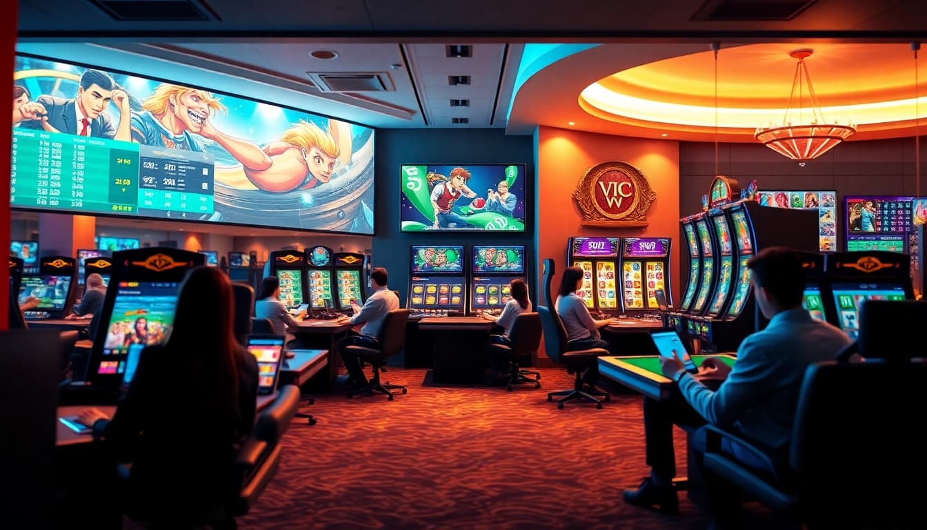 VICWIN online gaming platform showcasing diverse games and secure environment.