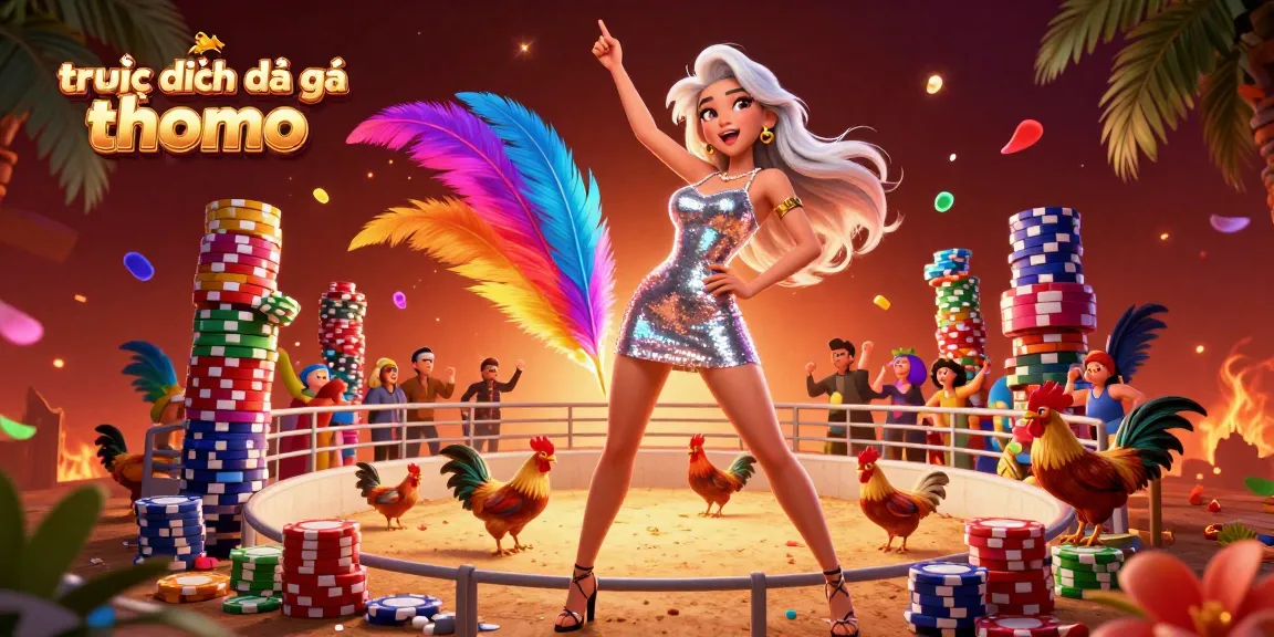 Experience trực tiếp đá gà thomo with vibrant arena action, dynamic feathers, and celebratory ambiance.