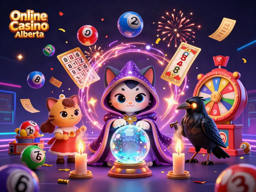 Engage with Online Casino Alberta's vibrant gaming universe featuring dynamic lottery game elements.
