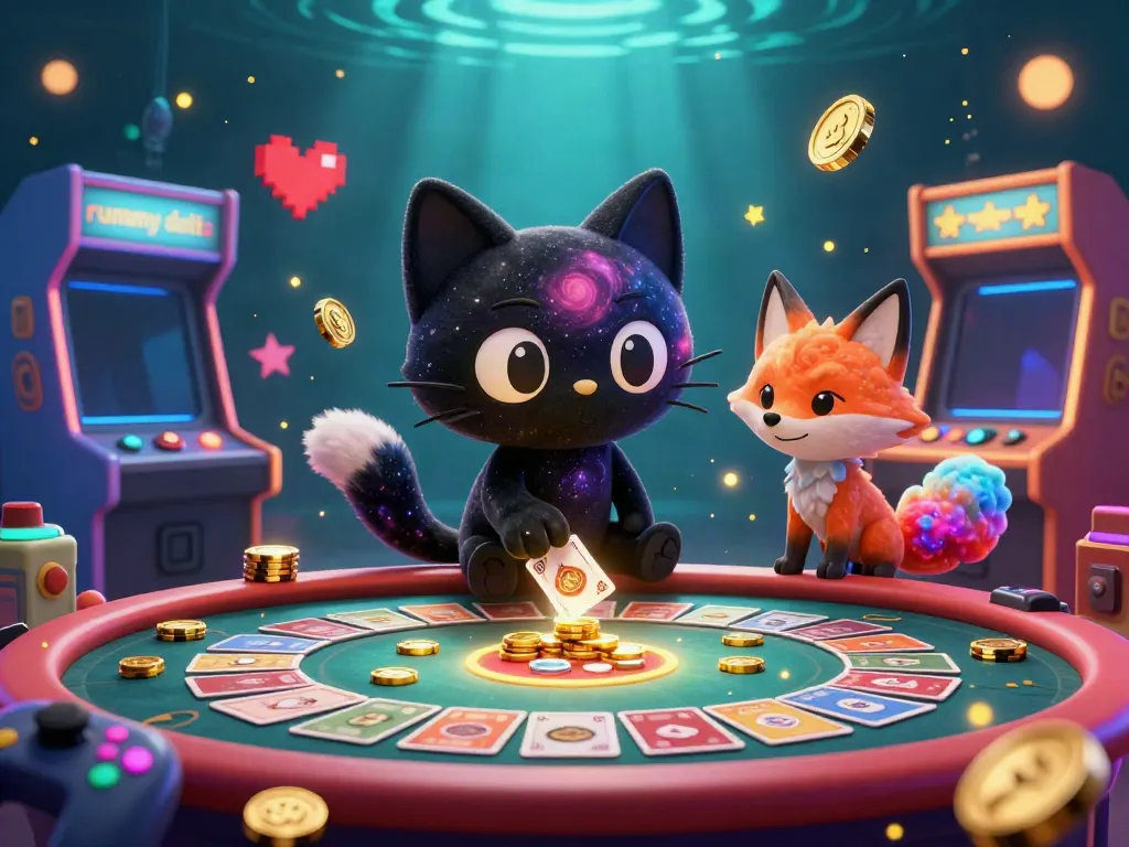 Rummy deity menyenangkan pengalaman bermain rummy dengan elemen kasino yang menarik dalam ilustrasi 3D.