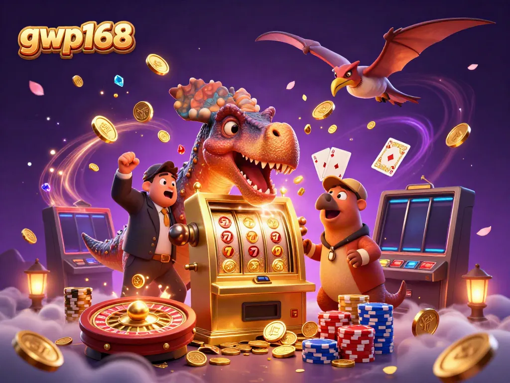 GWP168 menghadirkan jackpot coins dengan pachycephalosaurus dan ankylosaur di dunia kasino yang seru.