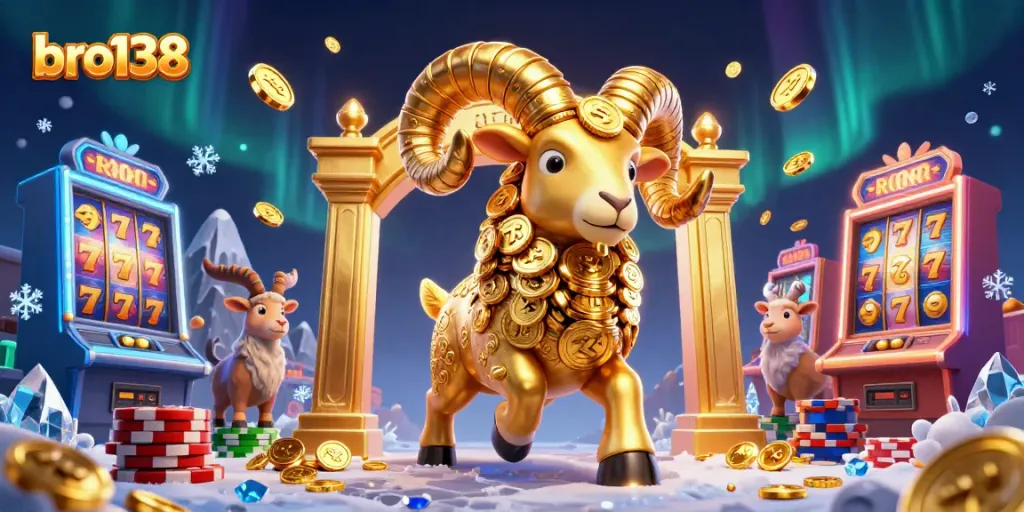 Spin big wins with bro138 as the golden ram charges towards massive slot jackpots.
