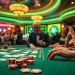 Engage in thrilling gameplay at the Blackjack Casino table with vibrant cards and chips.