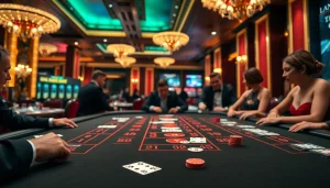 에볼루션 바카라 테이블에서 플레이어들이 카드 게임에 몰두하는 모습