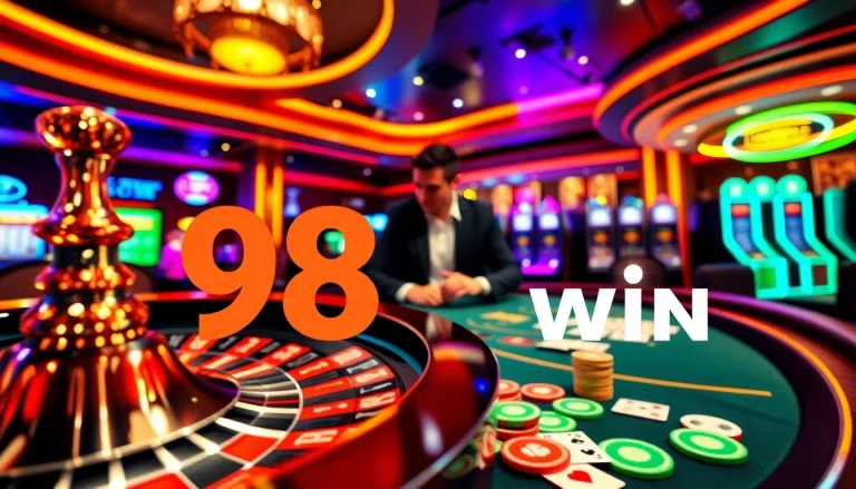 Experience the thrill of 98 win with vibrant casino action and poker excitement.